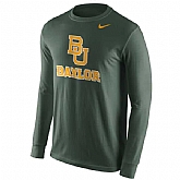 Baylor Bears Nike Cotton Logo Long Sleeve WEM T-Shirt - Green,baseball caps,new era cap wholesale,wholesale hats